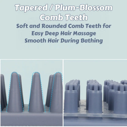 Silicone Bath Massage Brush fur Removal for Cats/Dogs - Collects 90% Wet Hair