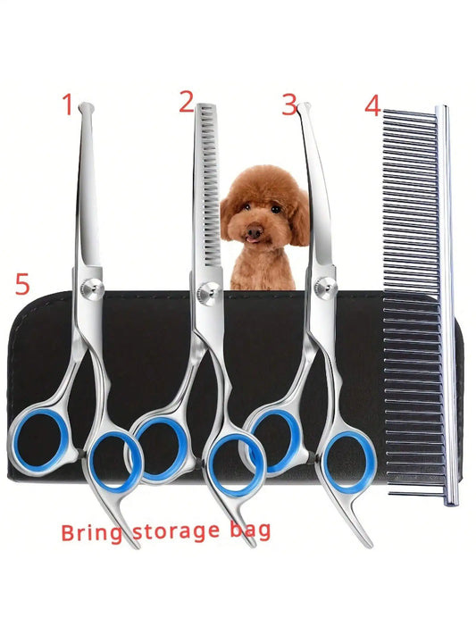 5-piece Professional Pet Beauty Scissors Set