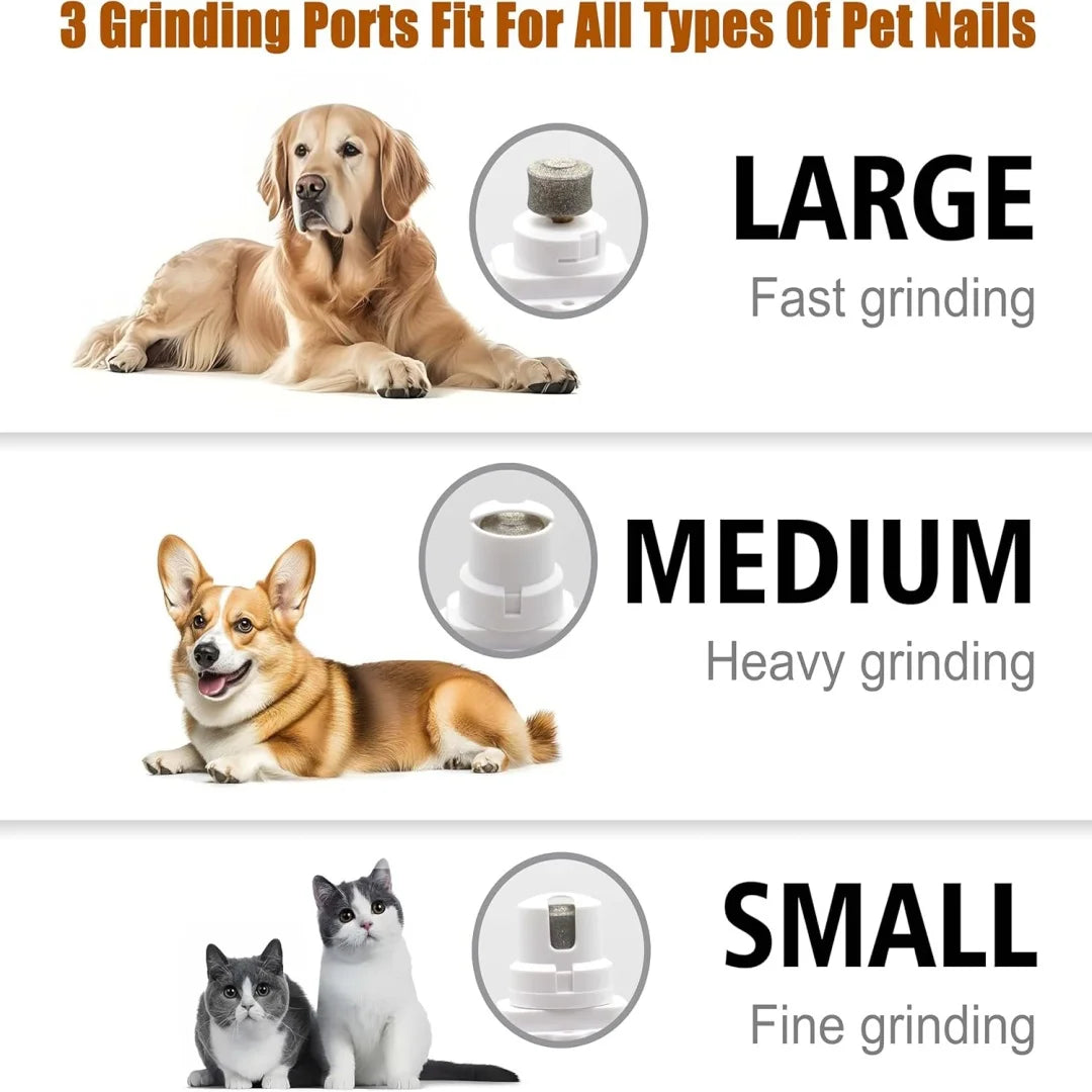 Nail Clippers, Quiet Pet Nail Grinder with 2 LED Lightsl