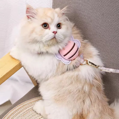 Adjustable Cat Harness Leash Set