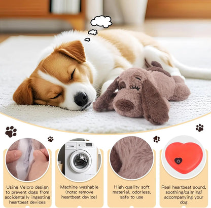Puppy Heartbeat Plush Toy for Anxiety Relief, Sleep & Training