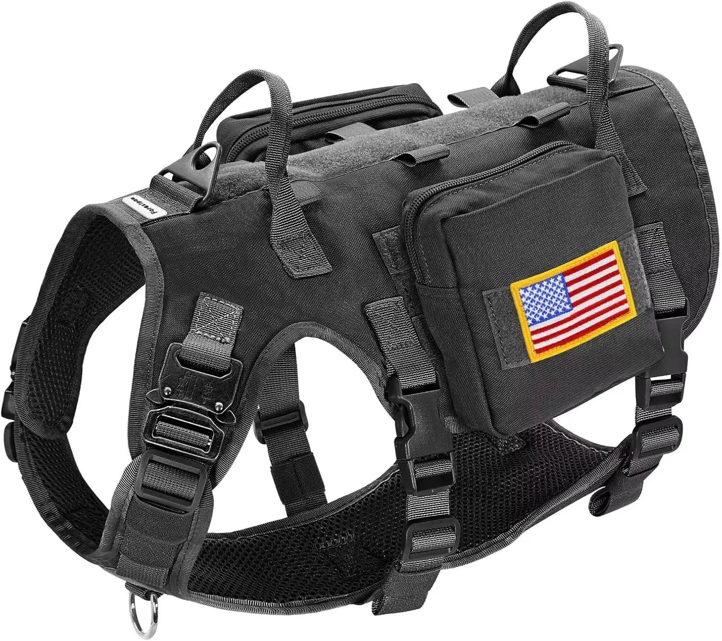 Medium Tactical Dog Harness with Handle,  Vest Adjustable Chest 19.5-41.5 Inches