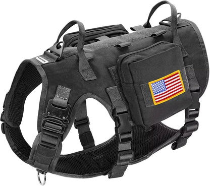 Medium Tactical Dog Harness with Handle,  Vest Adjustable Chest 19.5-41.5 Inches