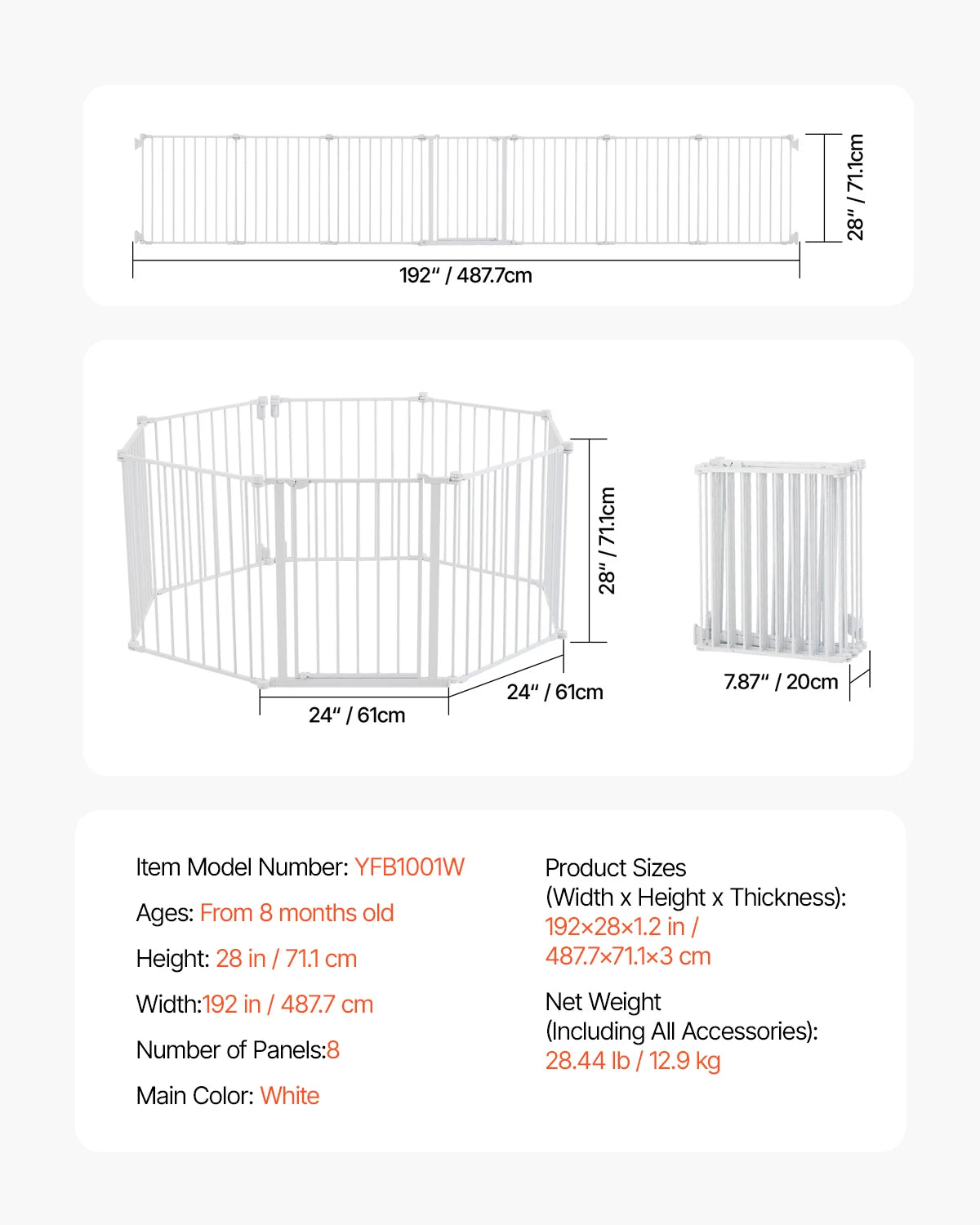 Dog Gate Easy Step Walk Child Pet Security Mount Kit Wall