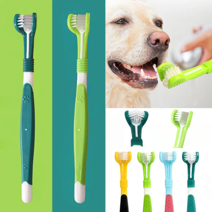 3-Sided Toothbrush Plastic  Removing Bad Breath  Tartar