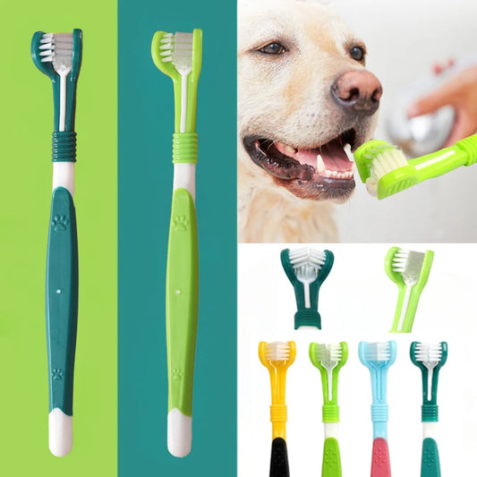 3-Sided Toothbrush Plastic  Removing Bad Breath  Tartar