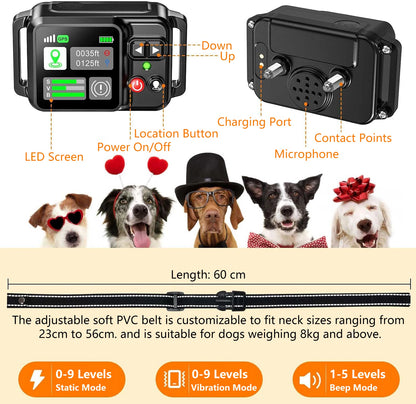 GPS Wireless Dog Fencing System GPS Electric Satellite Technology, 15 ~ 200