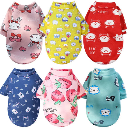 Custom Printed Cartoon Pet Clothes Fleece-Lined Winter Pullover Dog and Cat