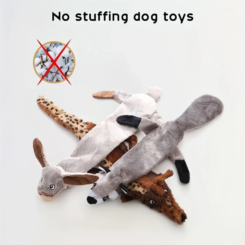 Plush Dog Toy No Stuffing Dog Toys With Squeakers Durable Medium And Large Dogs