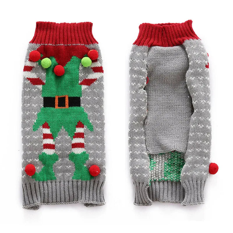 Dog Sweater Christmas Winter Warm Dog  Knitted Sweater