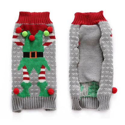 Dog Sweater Christmas Winter Warm Dog  Knitted Sweater