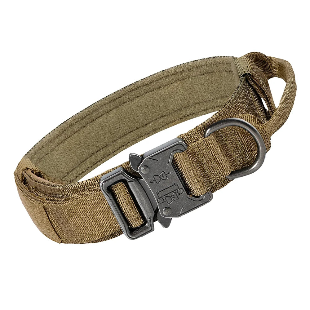 Heavy Duty Tactical Dog Collars with Patch Training  Medium and Large Dogs