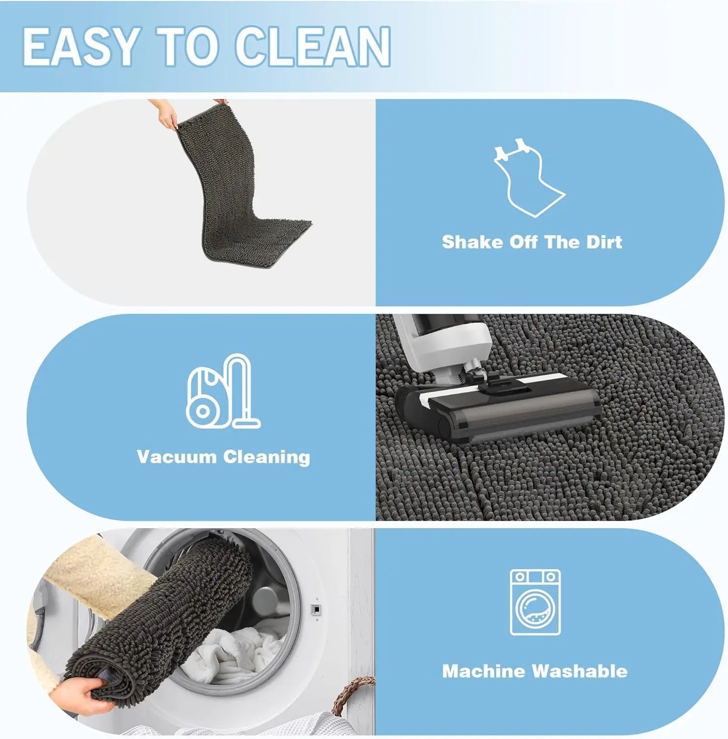 Large Absorbent Door Mat for Muddy Paws, Quick Dry