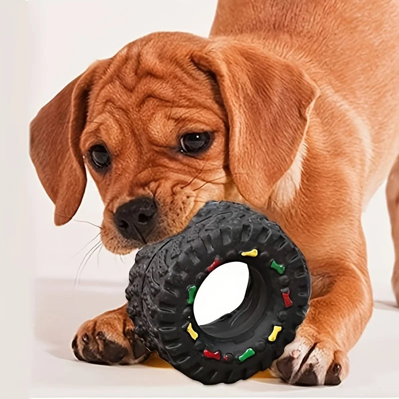 Training Toy Durable Chew Wheel Interactive Sound Toy for Small Medium Dogspets