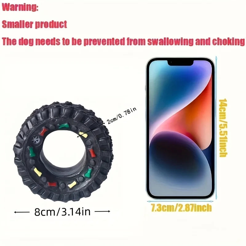 Training Toy Durable Chew Wheel Interactive Sound Toy for Small Medium Dogspets