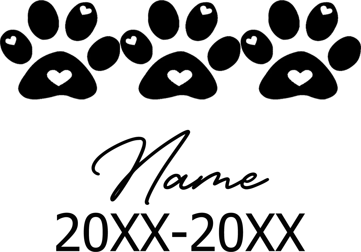 Memorial Stone Custom Dogs Name and Date of Death Personalized