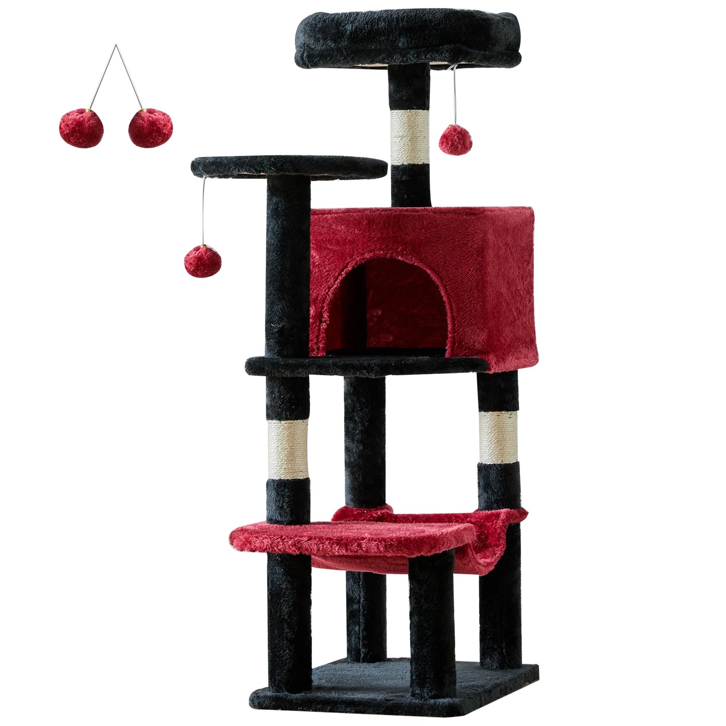 44In Cat Tall Multi-Cat Climbing Tower Scratching Posts Stable