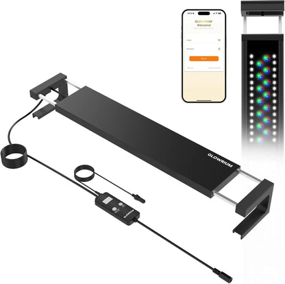 Smart Aquarium Light with WiFi & Bluetooth Control Temperature Sensor for Freshwater Tanks (12-18 in)