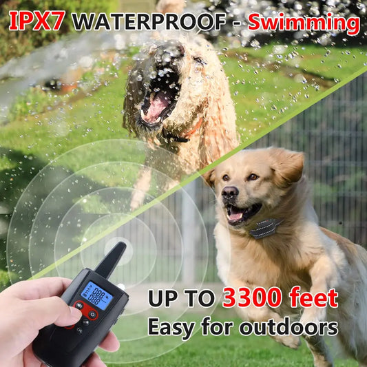 No Shock Dog Training Collar  IPX7 Waterproof Electric Collar with Remote