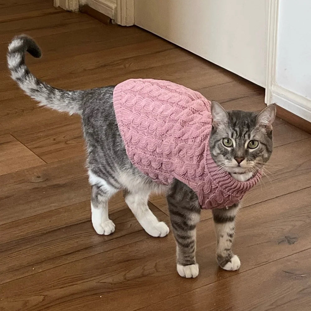 Warm Knitted Sphynx Cat Sweater