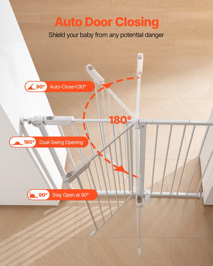 Dog Gate Easy Step Walk Child Pet Security Mount Kit Wall