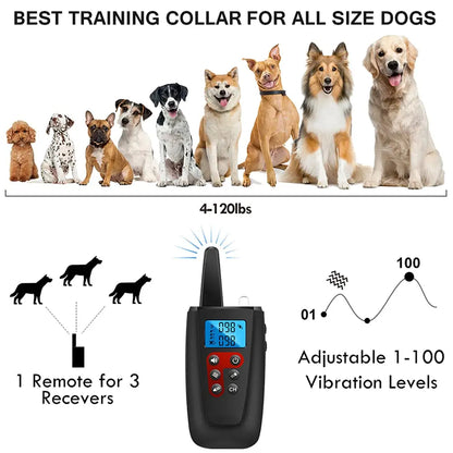 No Shock Dog Training Collar  IPX7 Waterproof Electric Collar with Remote