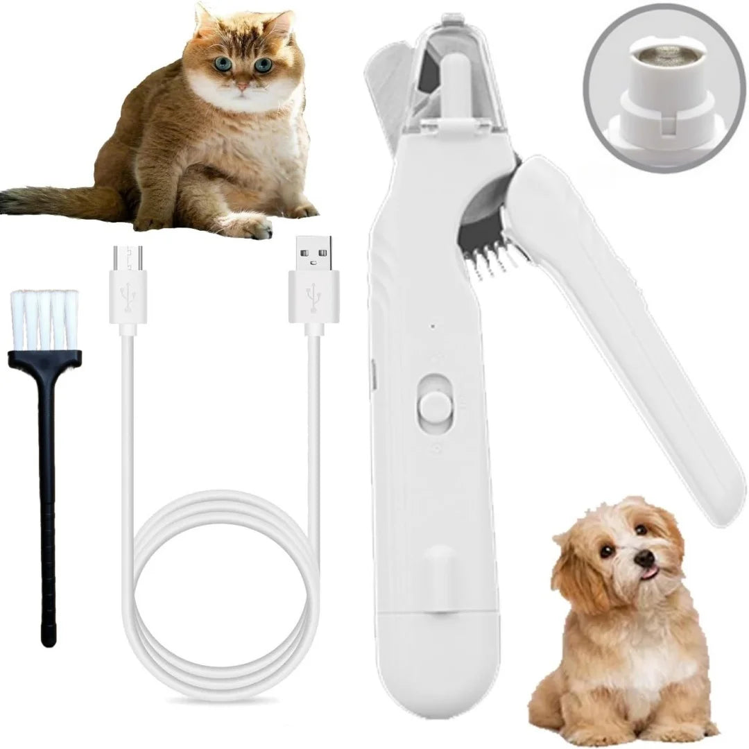 Nail Clippers, Quiet Pet Nail Grinder with 2 LED Lightsl