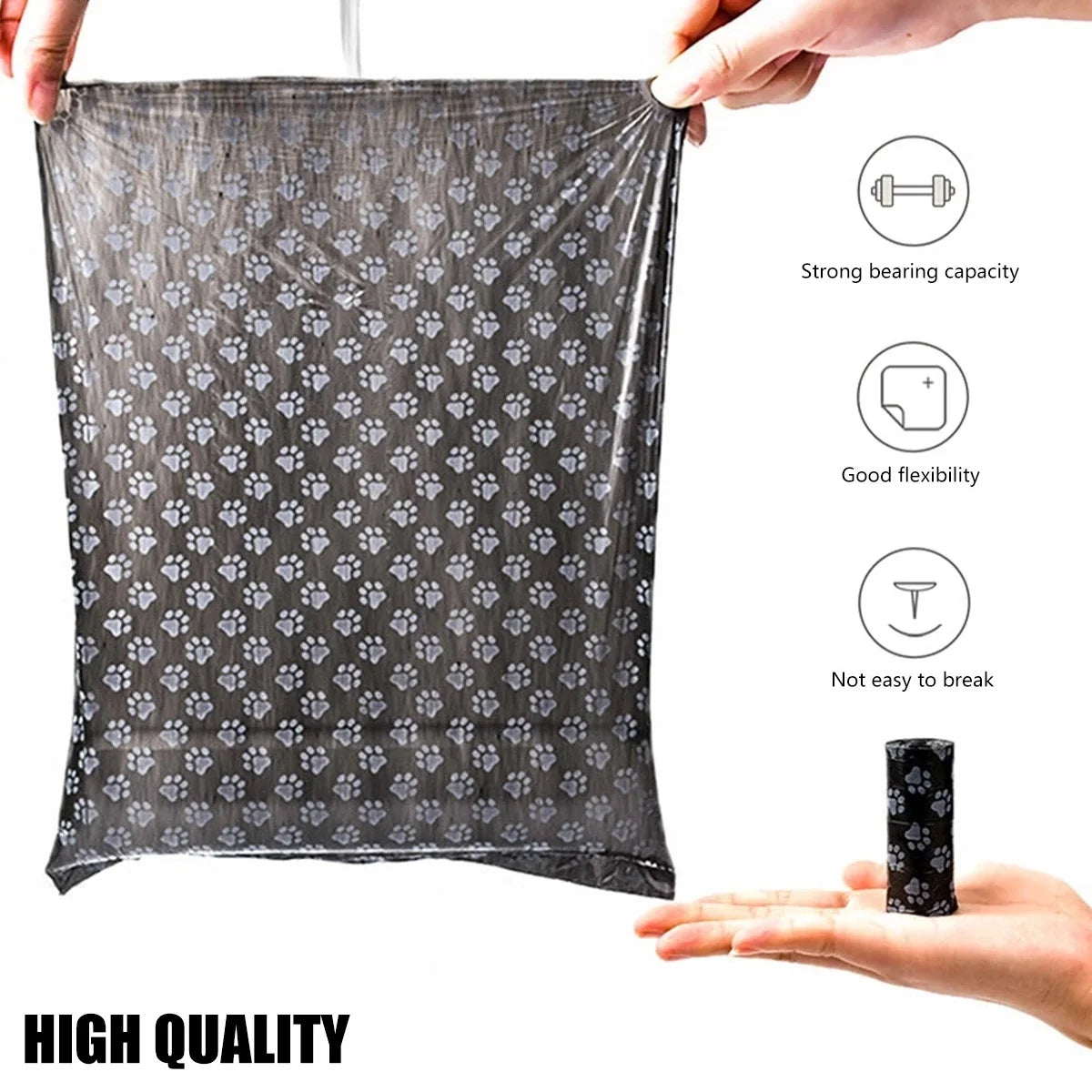2/40Rolls Pet Dog Bags Dispenser Collector