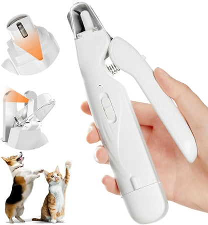 Nail Clippers, Quiet Pet Nail Grinder with 2 LED Lightsl