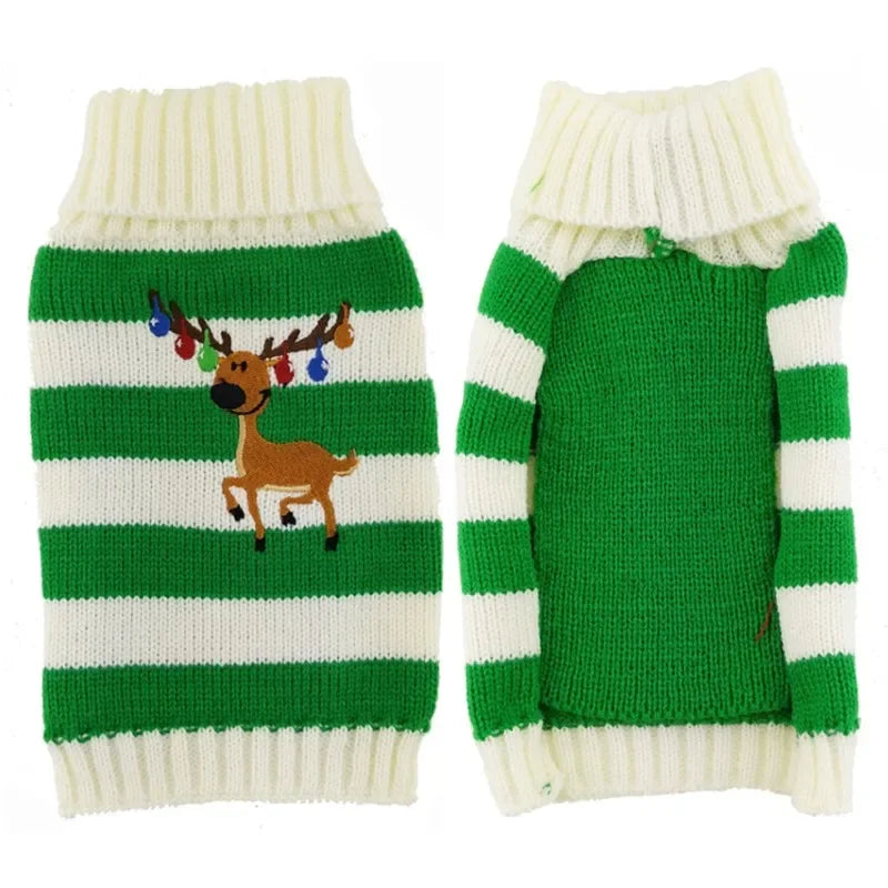 Dog Sweater Christmas Winter Warm Dog  Knitted Sweater