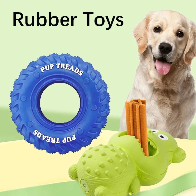 Tire Natural Rubber Strong Durable Pulling Tugging Interactive Cleaning Teeth