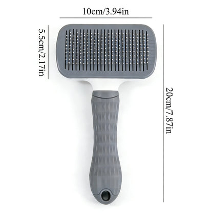 Effortless One-Step Clean Pet Grooming Brush, Gentle Hair Remover