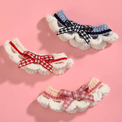 Cute Bow-knot Hand-knitted