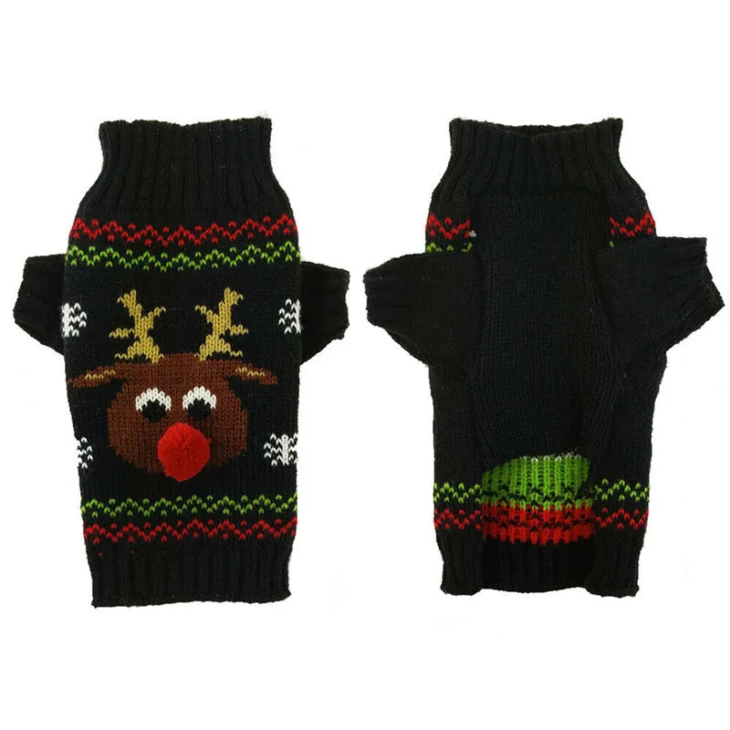 Dog Sweater Christmas Winter Warm Dog  Knitted Sweater