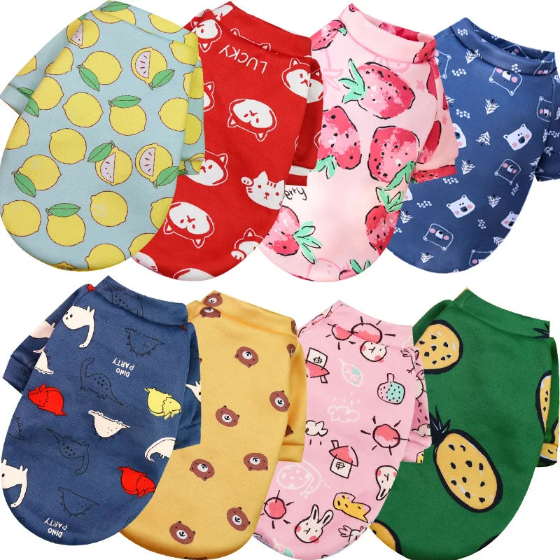 Custom Printed Cartoon Pet Clothes Fleece-Lined Winter Pullover Dog and Cat