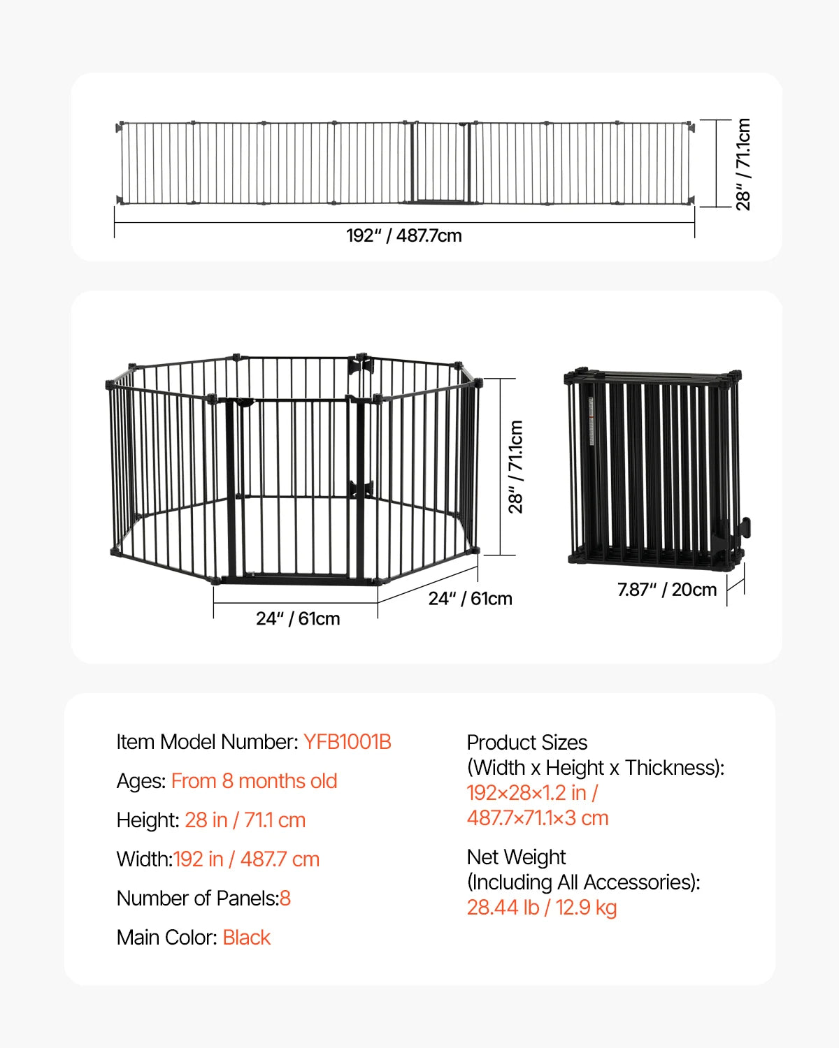 Dog Gate Easy Step Walk Child Pet Security Mount Kit Wall