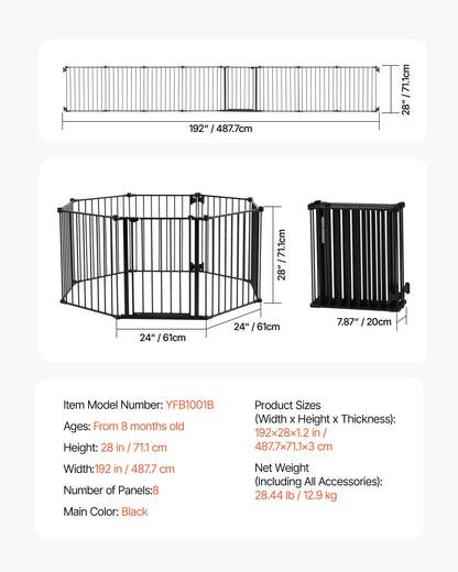 Dog Gate Easy Step Walk Child Pet Security Mount Kit Wall