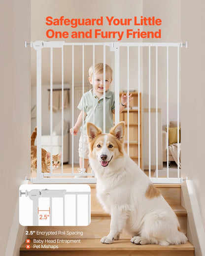 Dog Gate Easy Step Walk Child Pet Security Mount Kit Wall