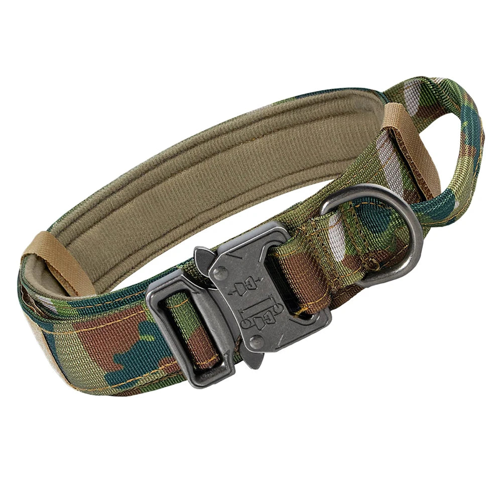 Heavy Duty Tactical Dog Collars with Patch Training  Medium and Large Dogs
