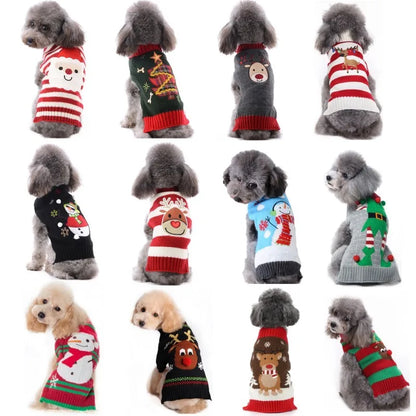 Dog Sweater Christmas Winter Warm Dog  Knitted Sweater