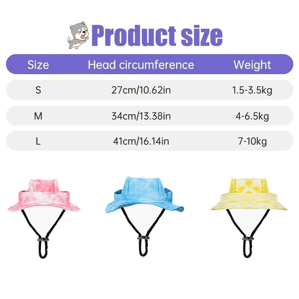 Pet Hat with Ear Holes Medium Small Dogs