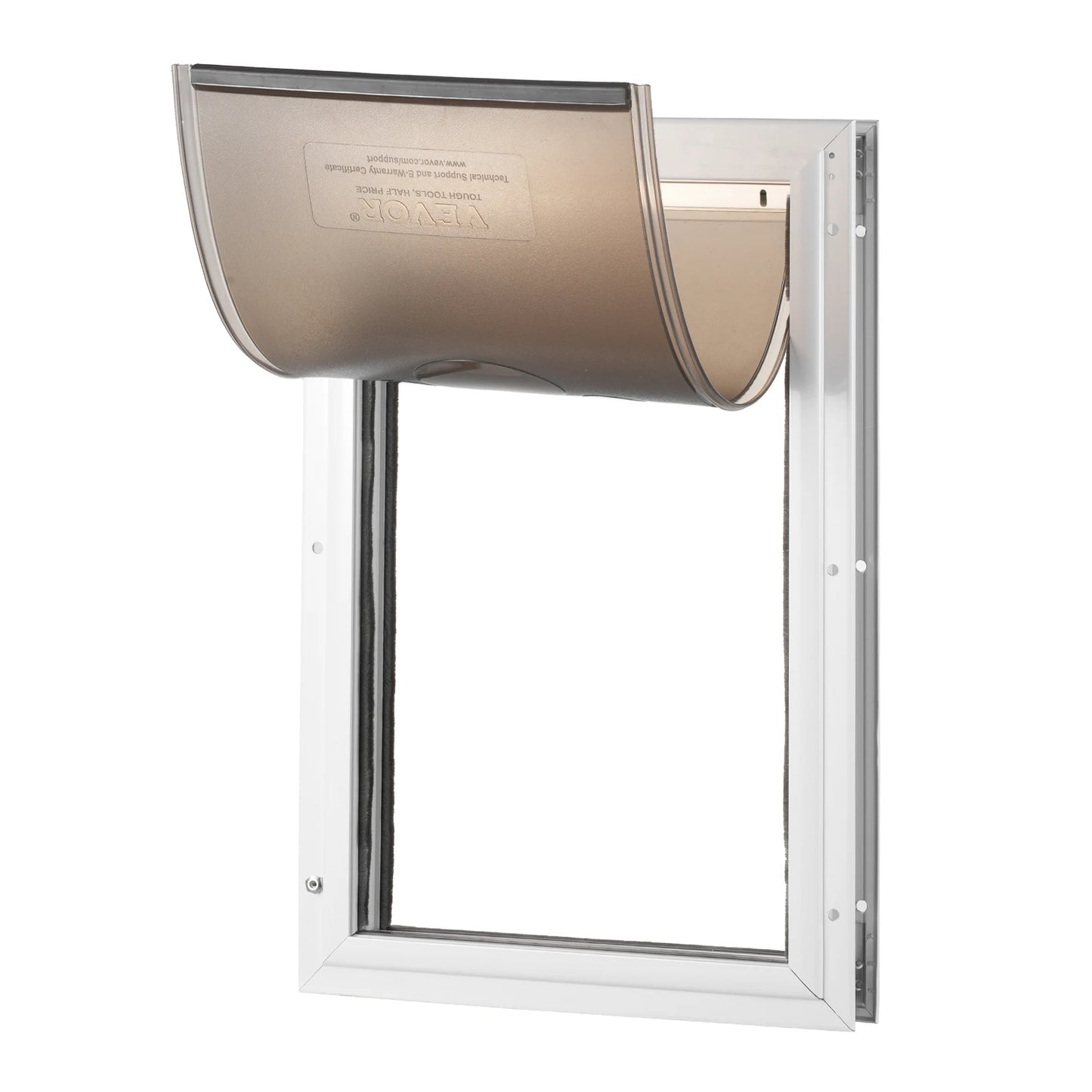 Pet Door Aluminum Frame with Lock and Flap System for Exterior Doors