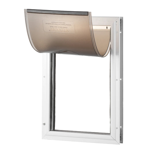 Pet Door Aluminum Frame with Lock and Flap System for Exterior Doors