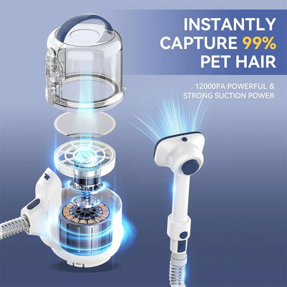 P50 Dog Grooming Vacuum, with Dog Clippers,Deshedding