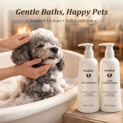 Oatmeal and Aloe Dog Shampoo and Conditioner, Oatmeal and Aloe Formula, Helps Soothe Itchy, Dry Skin,