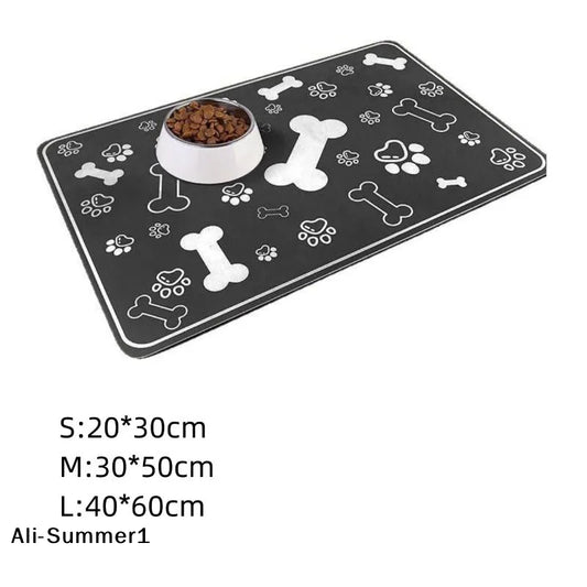 Diatomaceous Mud Absorbent Pet Placemat For Food And Water Bowl With Waterproof Quick-Dry Rubber Backing Non-Slip Home Pet Mat