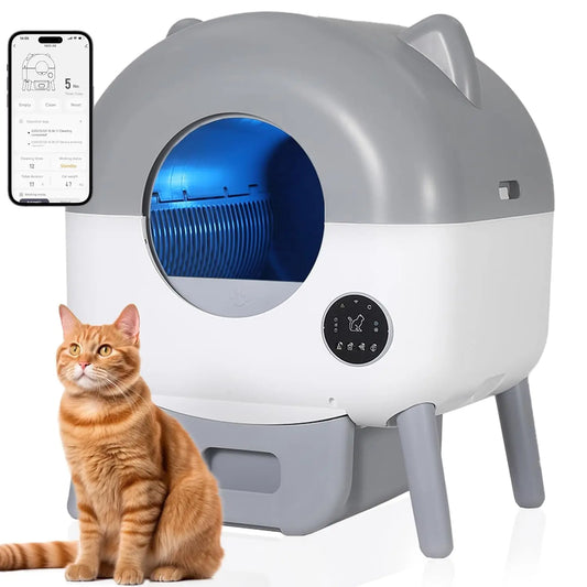 Self-Cleaning Cat Litter Box for Multiple Cats Large Capacity –App Control