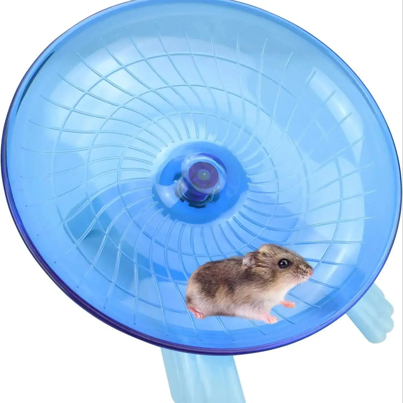 Blue Silent Hamster Exercise Wheel – 7 Inch Quiet Spinner Running Disc