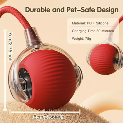 Interactive Self-Play Cat Toys, Automatic Teaser Ball and Rotating